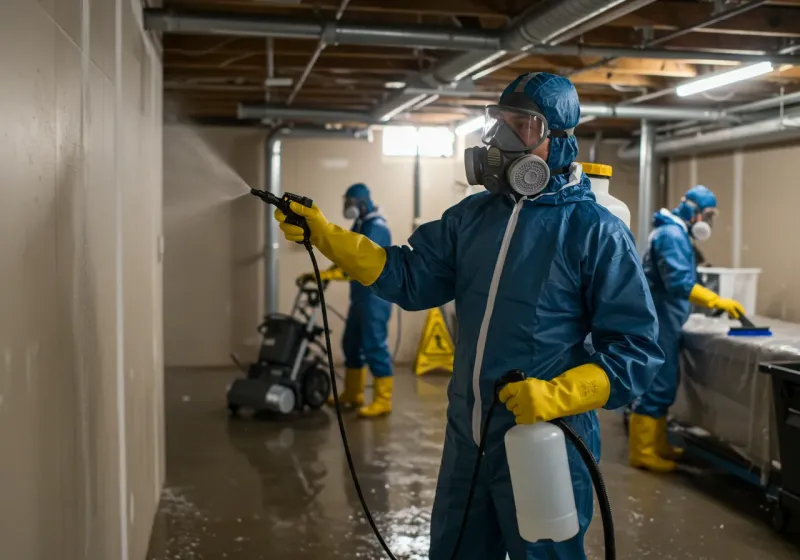 Basement Sanitization and Antimicrobial Treatment process in Calhoun County, GA