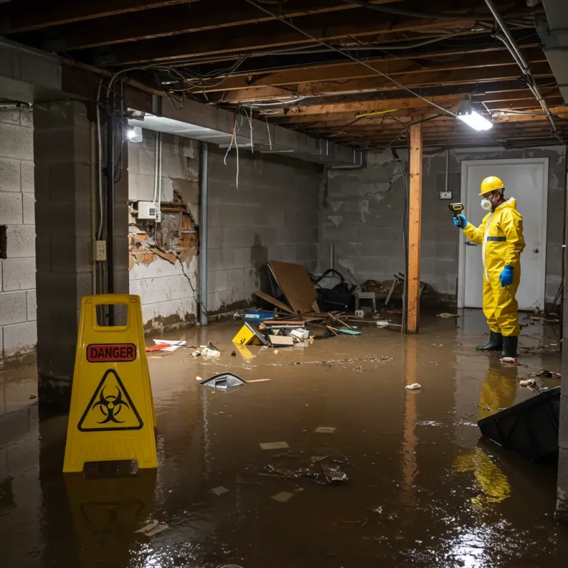 Flooded Basement Electrical Hazard in Calhoun County, GA Property